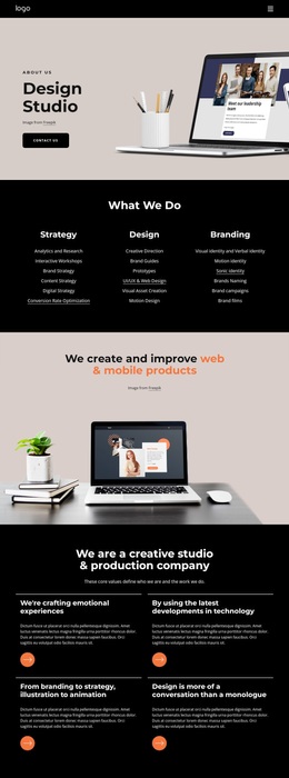 Free Design Template For We Are A Creative Company