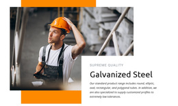 Galvanized Steel Company Website Templates