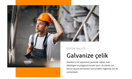 Galvanize Çelik Için CSS Şablonu
