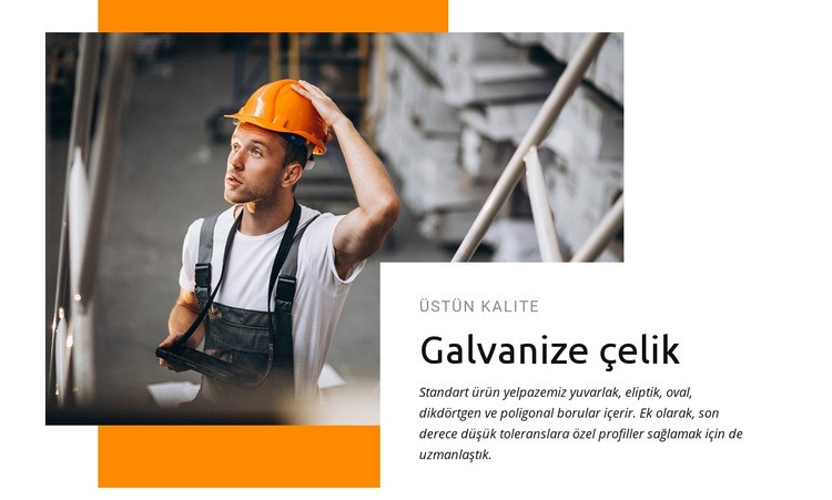 Galvanize çelik HTML5 Şablonu