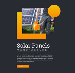 Most Creative Web Page Design For Solar Panels Manufacturer