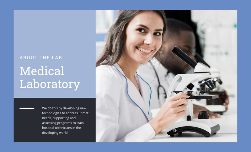 Medical Laboratory Web Page Design