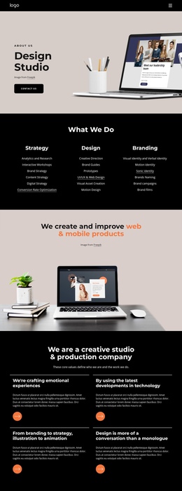 We Are A Creative Company Website Editor Free