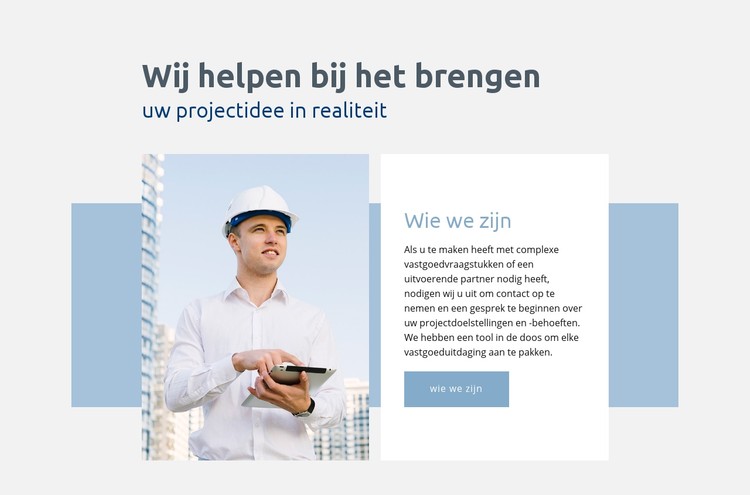 Projecteer idee in realiteit CSS-sjabloon