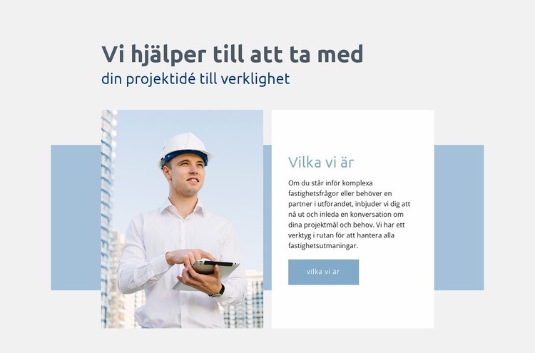 Projektidé till verklighet HTML-mall