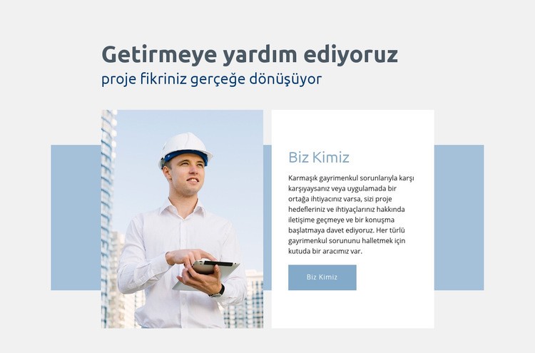 Fikirleri gerçeğe yansıtın Web Sitesi Mockup'ı