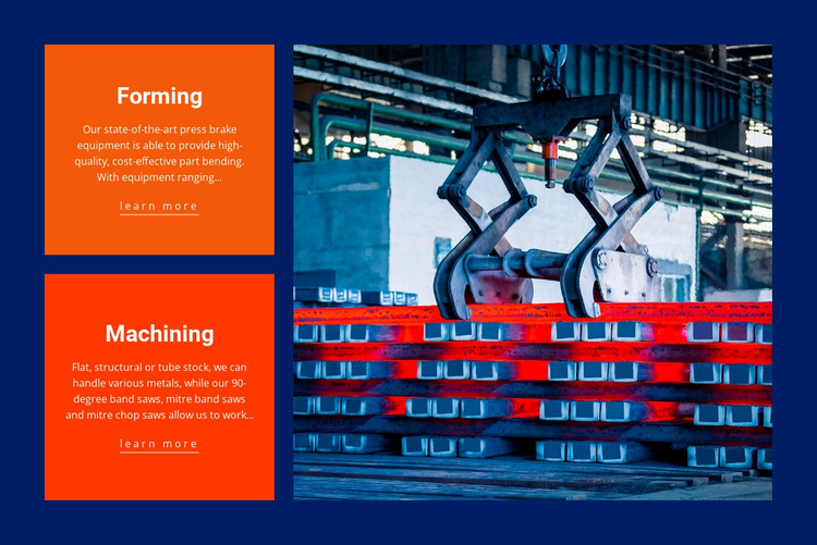 Forming and machining Website Design