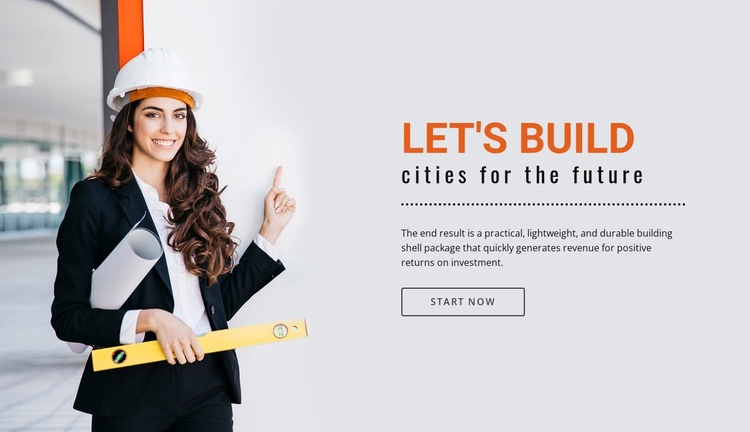 Budujte budoucnost měst Html Website Builder