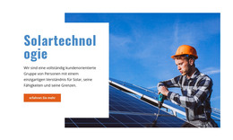 Solartechnologie – Vorlage Für Website-Builder