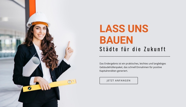 Städte bauen Zukunft Website design