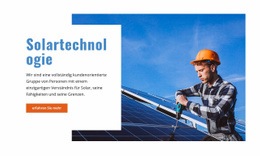 Solartechnologie - Benutzerdefinierte Zielseite