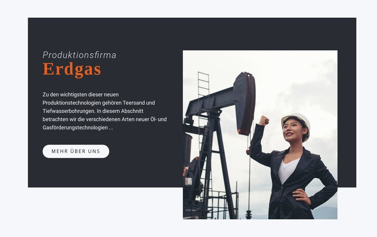 Produktionsunternehmen Landing Page