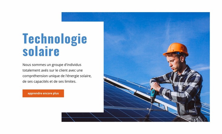 Technologie solaire Modèles de constructeur de sites Web