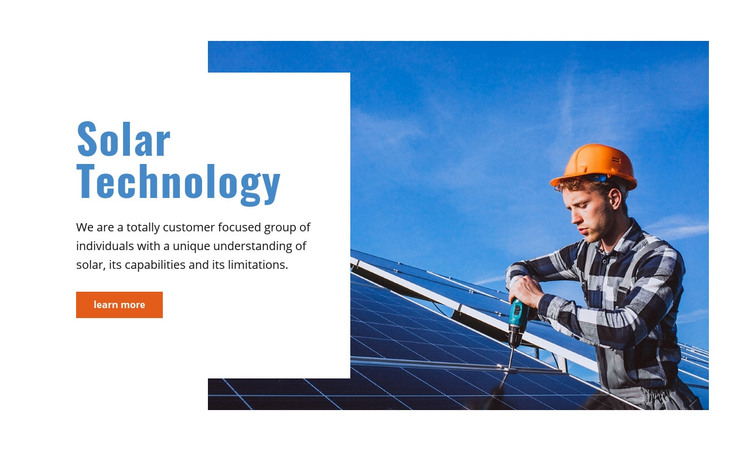 Solar technology Homepage Design