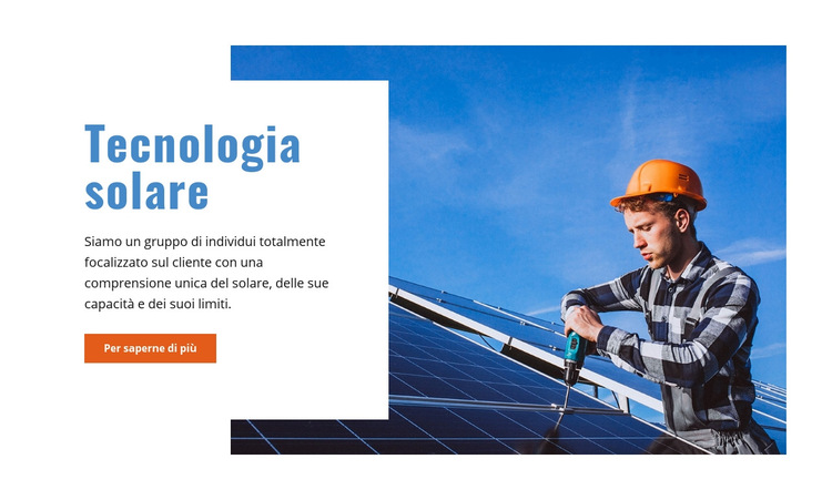Tecnologia solare Modello di sito Web