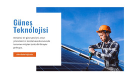 Güneş Teknolojisi - HTML Sayfası Şablonu
