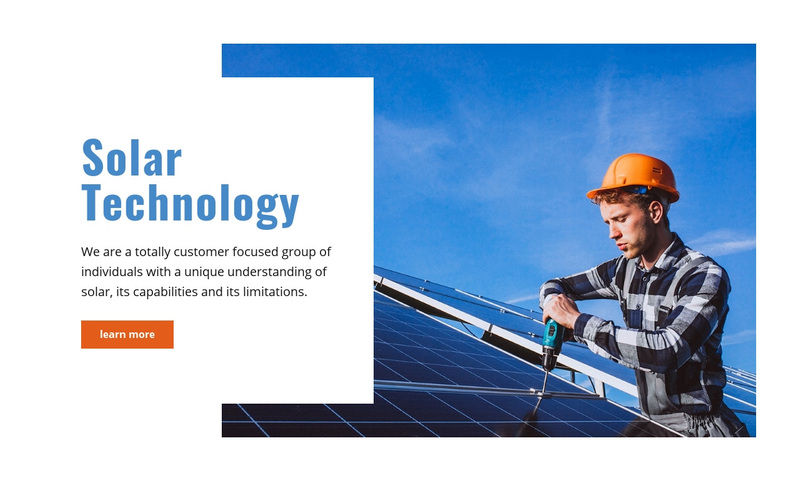 Solar technology Web Page Design