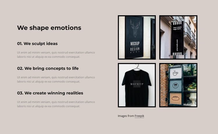 We shape emotions CSS Template