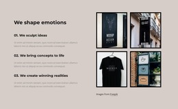 We Shape Emotions - Landing Page Template