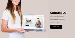 Contact Us Block Simple CSS Template