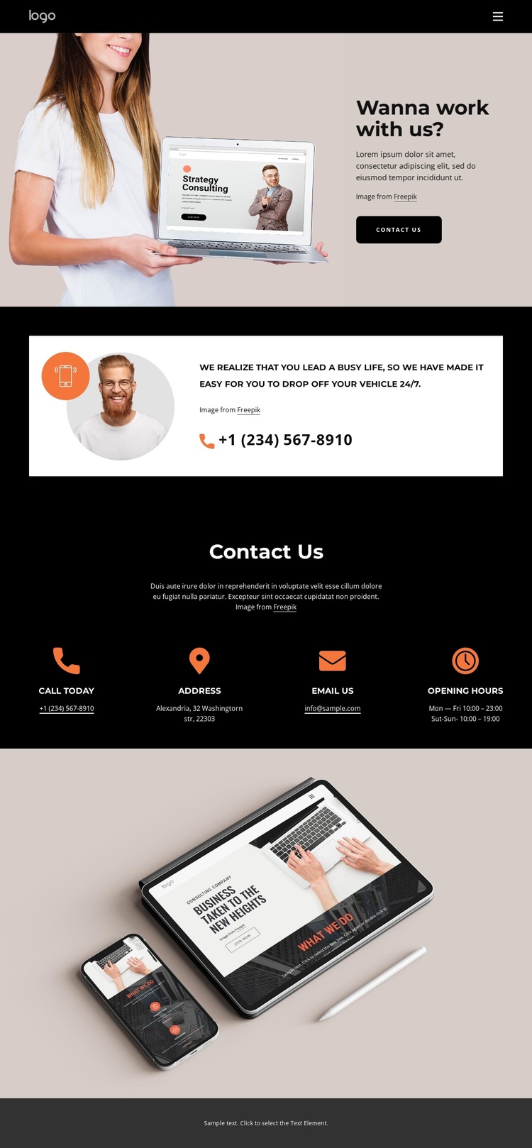 It started with honesty, passion and innovation One Page Template