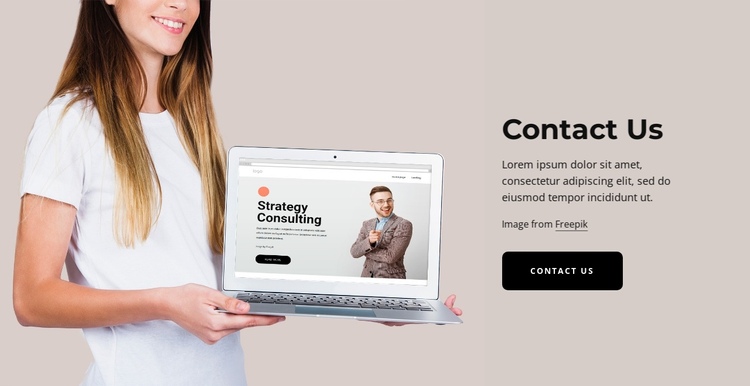 Contact us block One Page Template