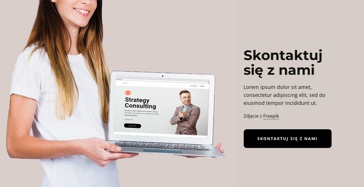 Skontaktuj się z nami blok Kreator witryn internetowych HTML