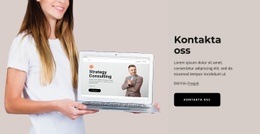 Kontakta Oss Blockera Enkel CSS-Mall