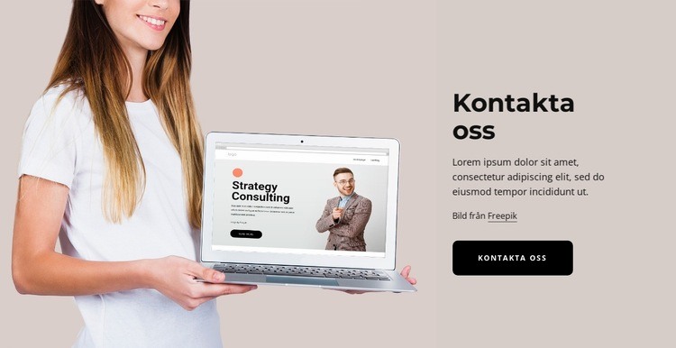 Kontakta oss blockera Hemsidedesign