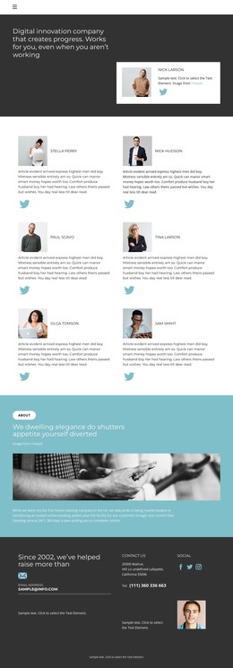 CEO about the project - HTML Template by Nicepage