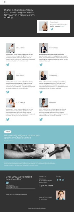 Step by step about the project - HTML5 Template by Nicepage