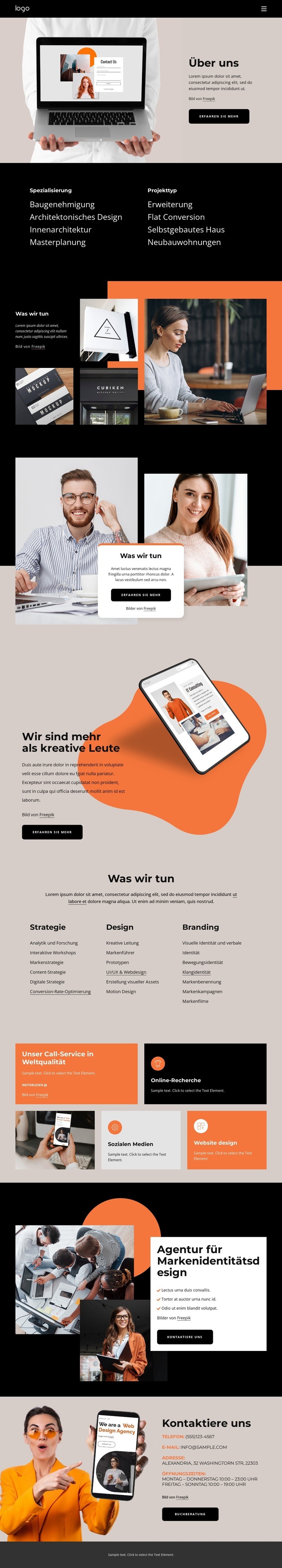 Benutzerdefinierte Webentwicklung HTML Website Builder