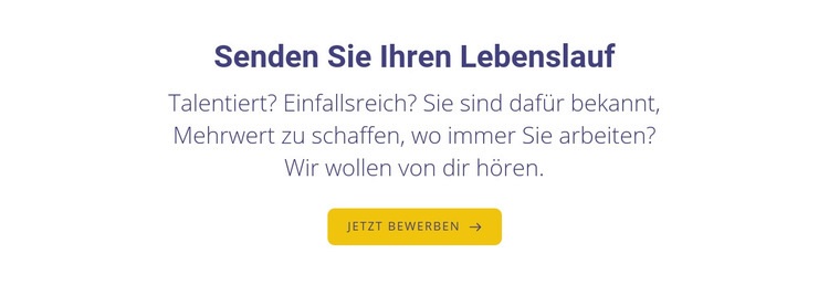 Senden Sie Ihren Lebenslauf HTML5-Vorlage