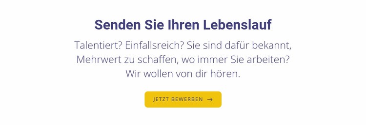 Senden Sie Ihren Lebenslauf Website design