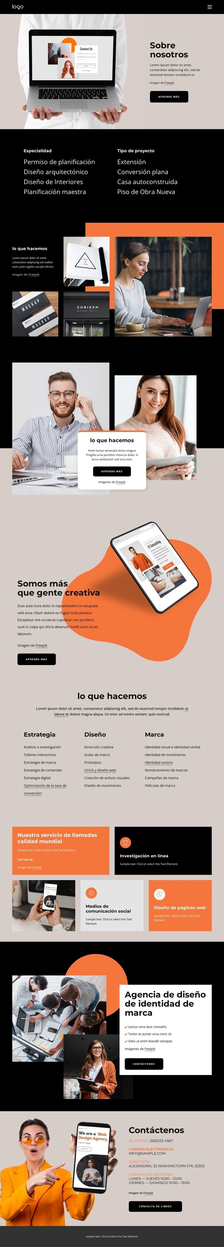 Desarrollo web personalizado Creador de sitios web HTML