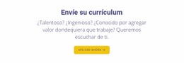 Envíe Su Currículum