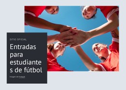 Entradas Para Estudiantes De Fútbol Plantilla De Sitio Web HTML CSS