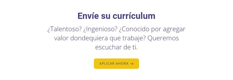 Envíe su currículum Plantilla CSS