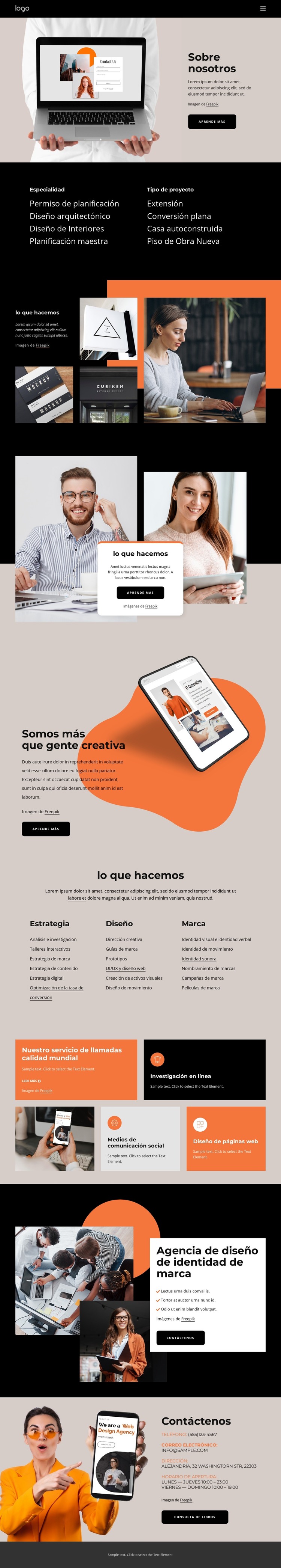 Desarrollo web personalizado Plantilla HTML