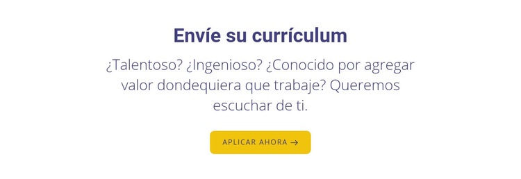 Envíe su currículum Plantilla