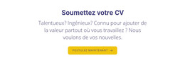 Soumettez Votre Curriculum Vitae - Modèle De Page HTML