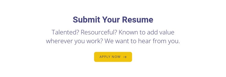 Submit your resume Homepage Design