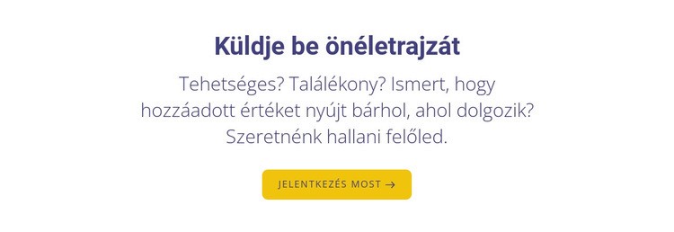 Küldje be önéletrajzát Weboldal tervezés