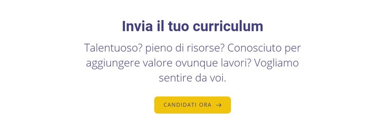 Invia il tuo curriculum Progettazione di siti web