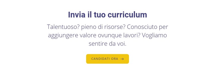 Invia il tuo curriculum Modello CSS