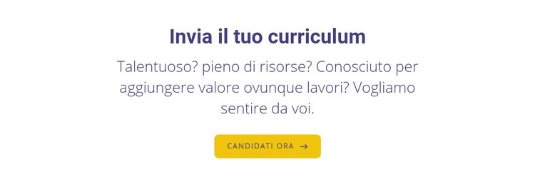 Invia il tuo curriculum Modello