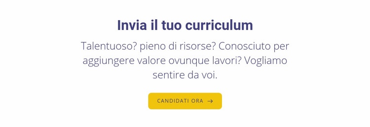 Invia il tuo curriculum Un modello di pagina