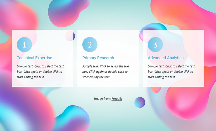 Numbered list on abstract background Joomla Template