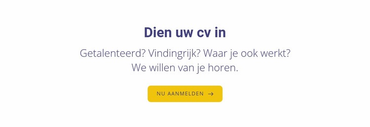 Dien je cv in HTML5-sjabloon