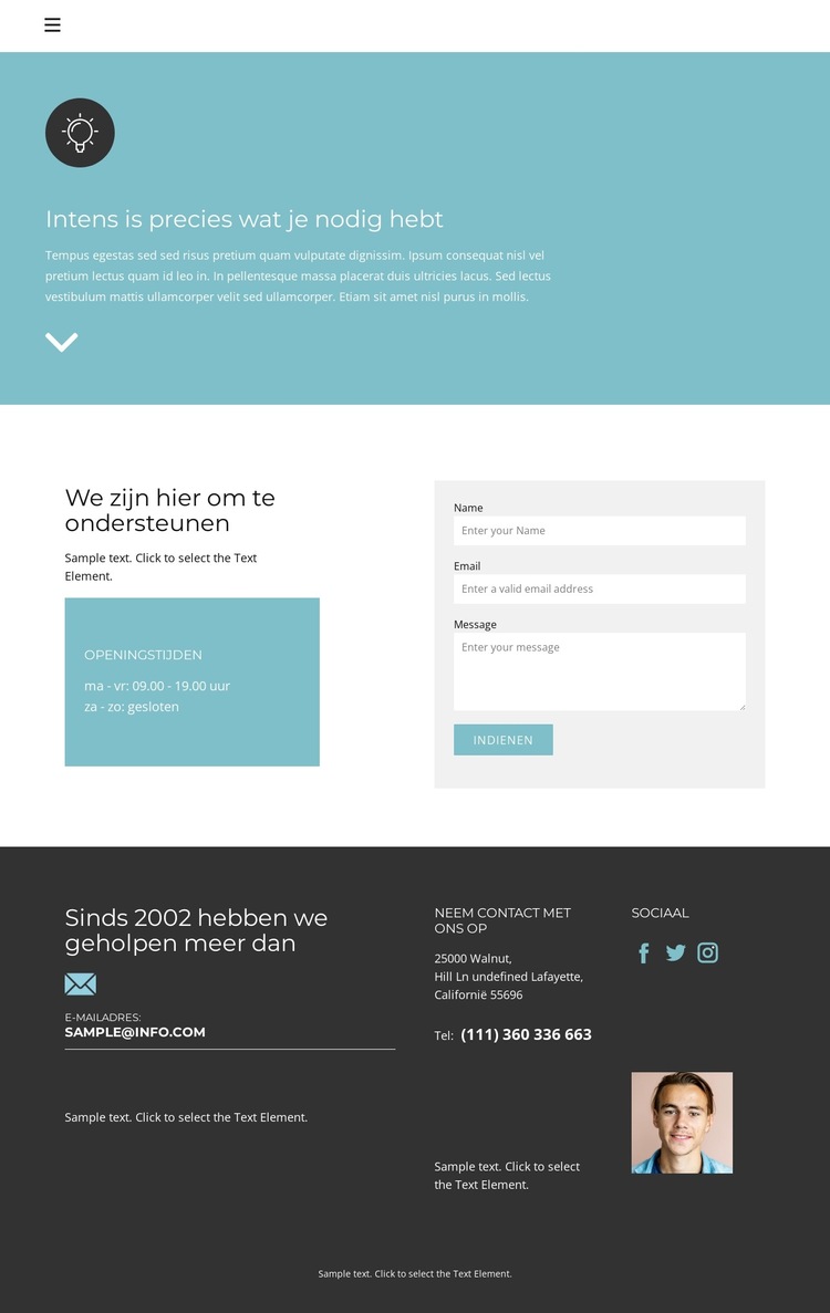 Een plan maken Website sjabloon